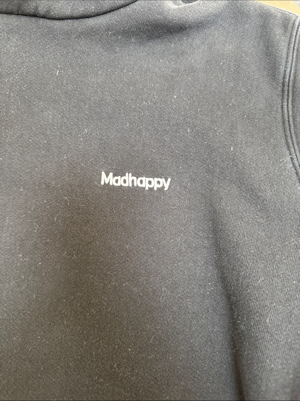 Madhappy unisex  Black  Hoodie with Subtle Logo - Picture 2 of 15